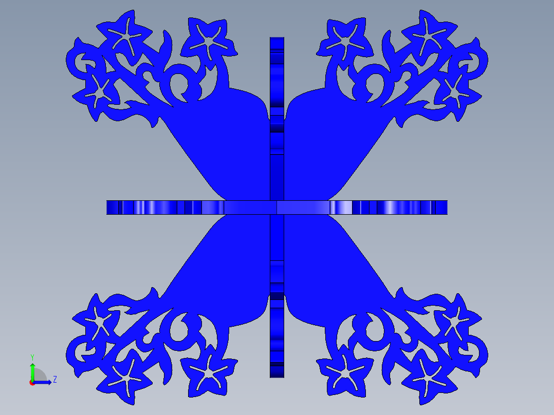 立体拼图、激光切割、线切割图纸(46)左视图