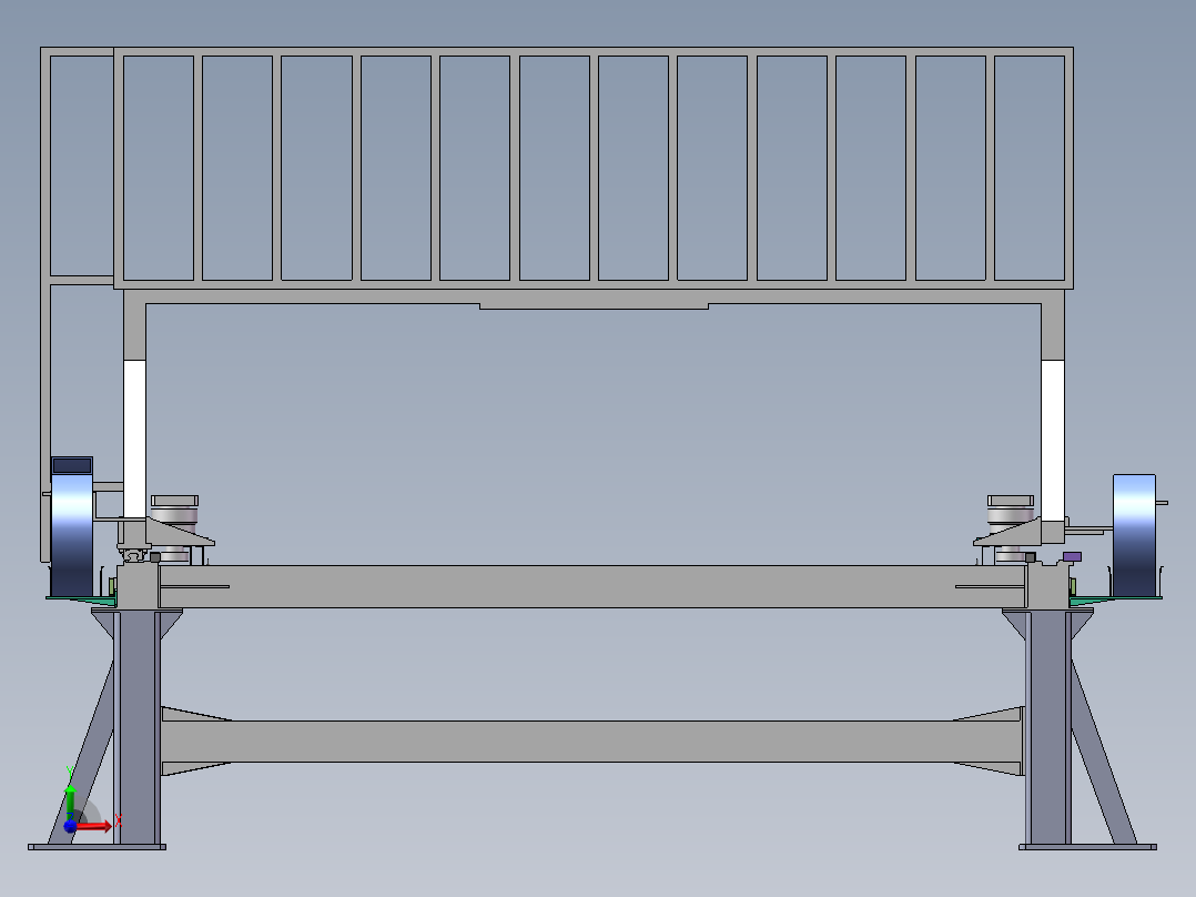 龙门桁架sw18可编辑前视图