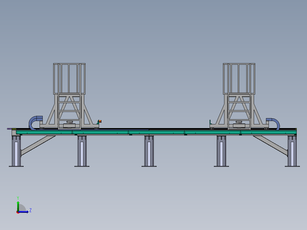 龙门桁架sw18可编辑左视图