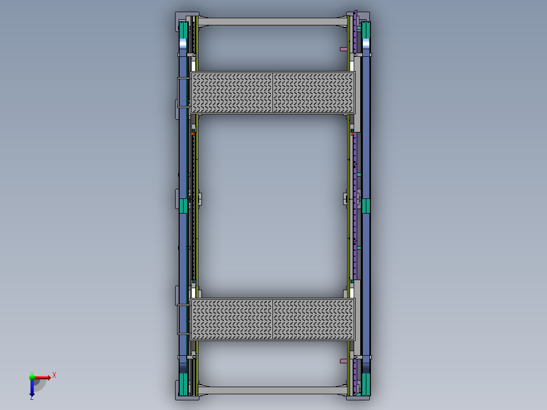 龙门桁架sw18可编辑俯视图