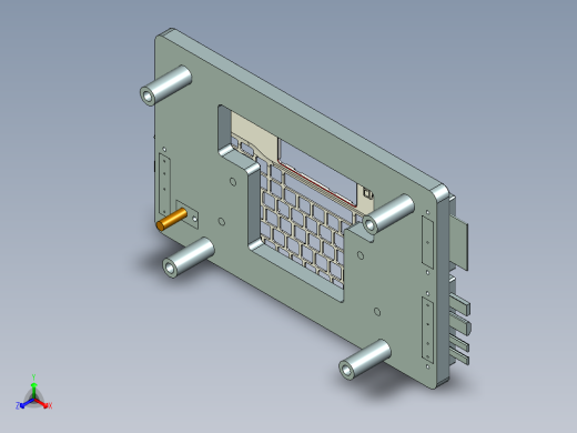 笔记本键盘外壳侧孔检验检具模型