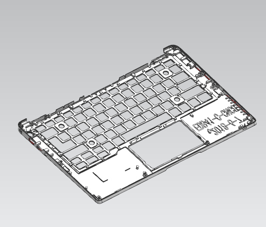 笔记本键盘外壳侧孔检验检具模型