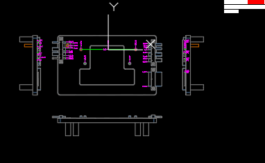笔记本键盘外壳侧孔检验检具模型