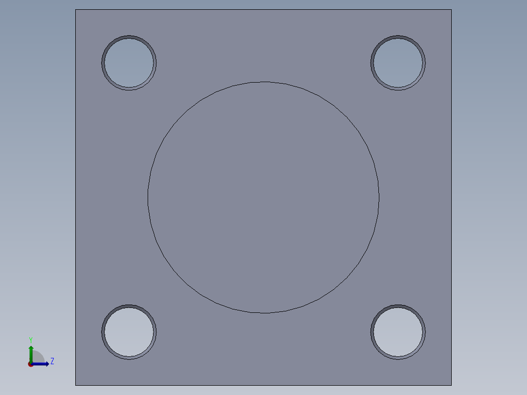 部分零件设计（气动缸 - 无装配 - 附图纸）左视图