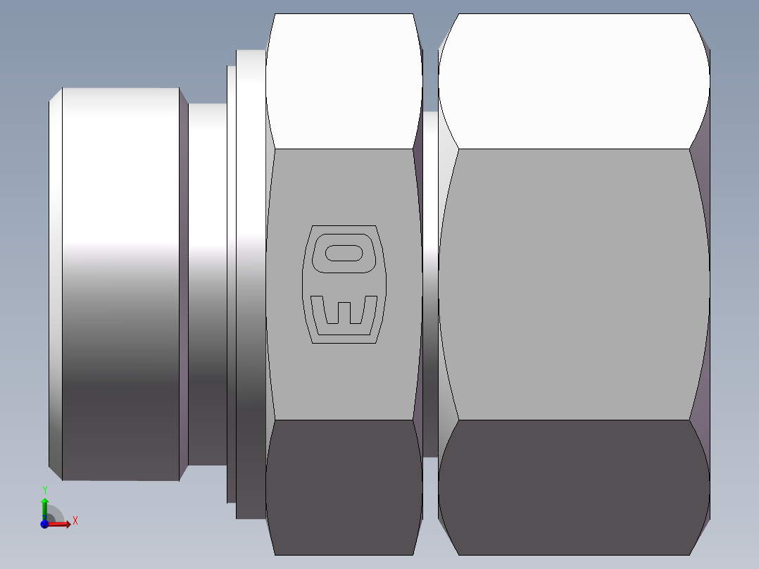直通管螺纹组合接头、2DC-20-42WD前视图