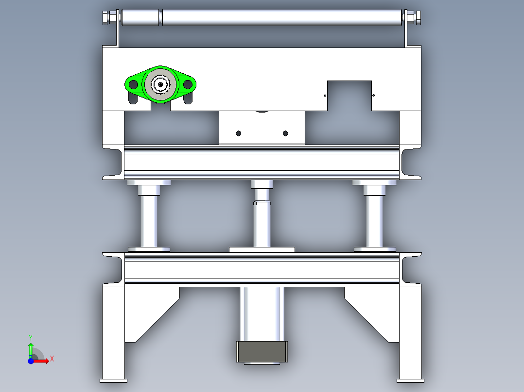 气缸夹夹紧设备 顶升移载机前视图