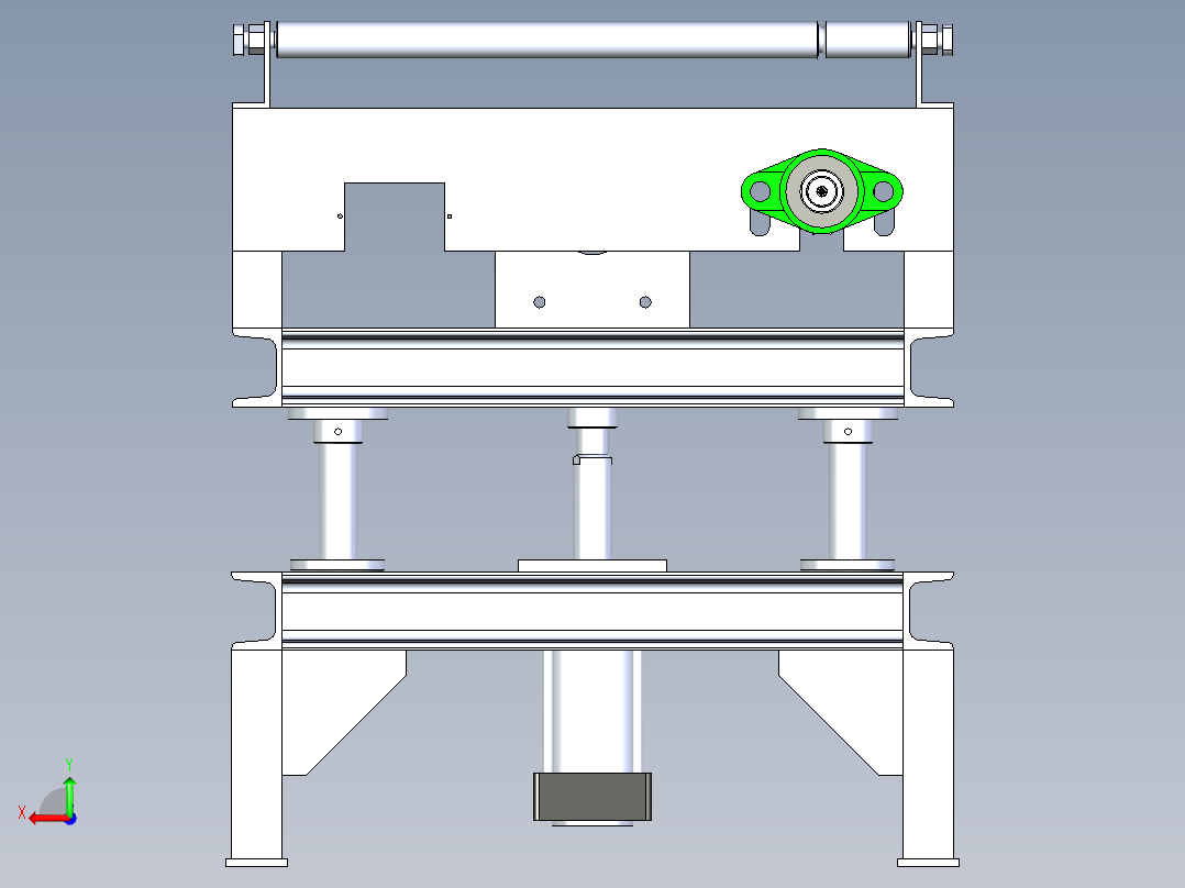 气缸夹夹紧设备 顶升移载机后视图