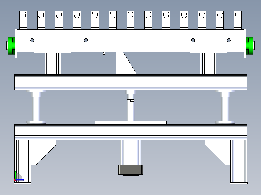 气缸夹夹紧设备 顶升移载机左视图
