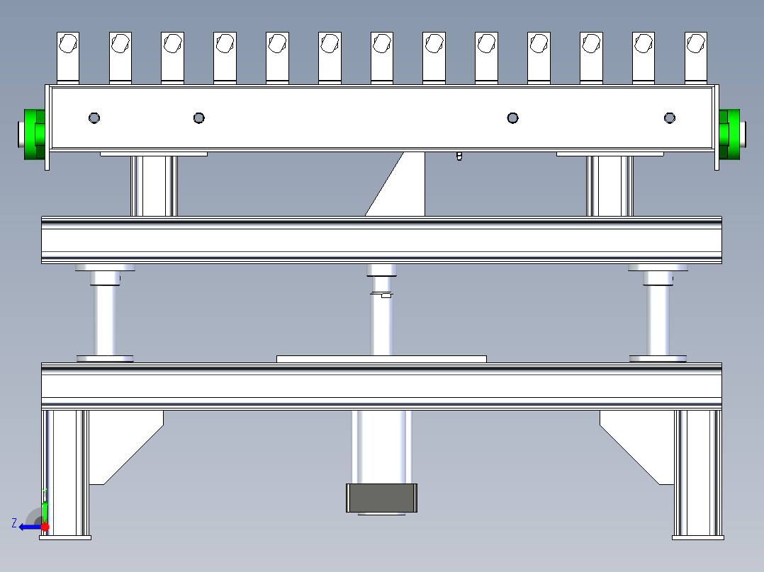 气缸夹夹紧设备 顶升移载机右视图