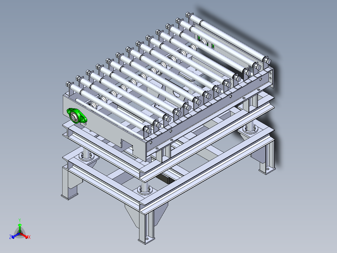 气缸夹夹紧设备 顶升移载机正等轴测图