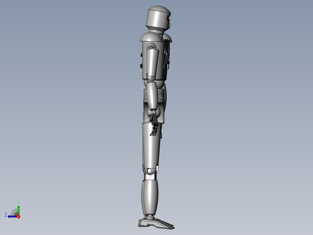 仿真人形机器人右视图