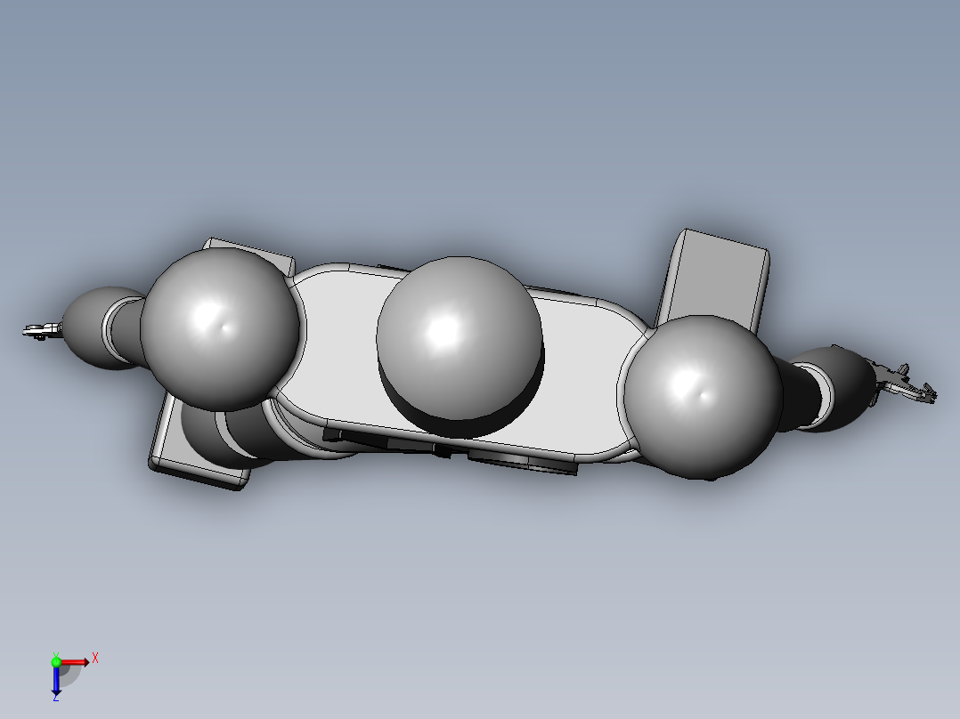 仿真人形机器人俯视图