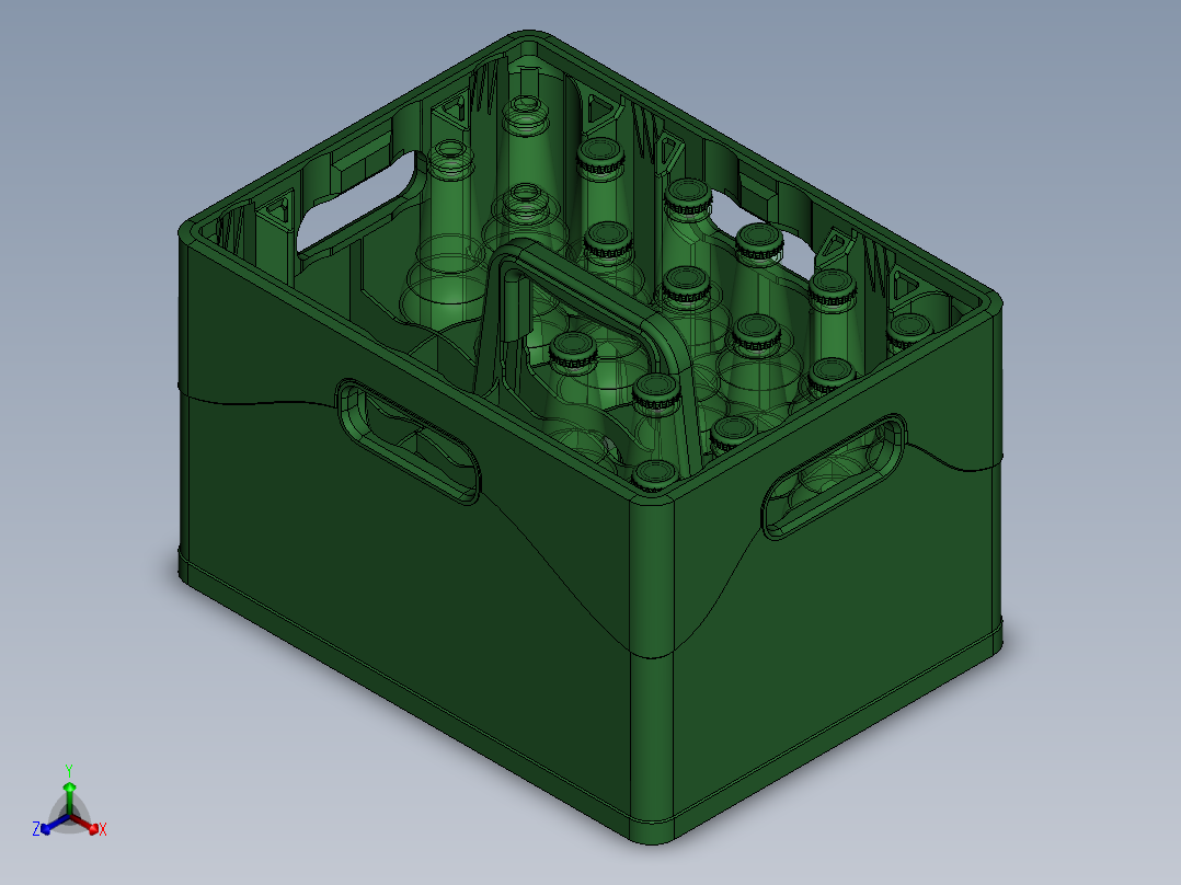 啤酒瓶、瓶子(6)正等轴测图