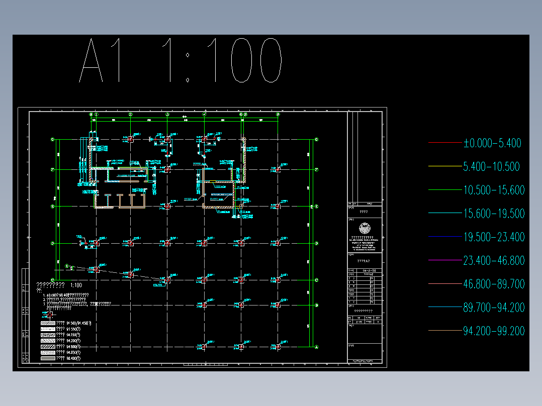 2-03地面部分柱网定位图