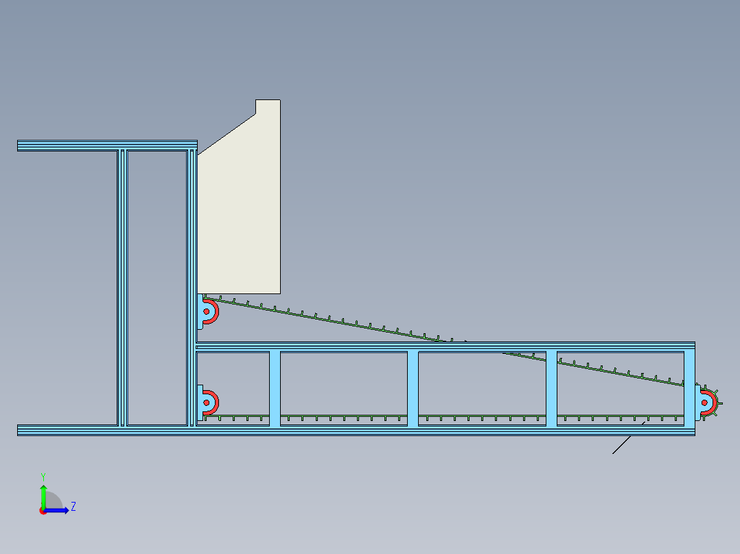 B3003730-吸管连续提升机左视图
