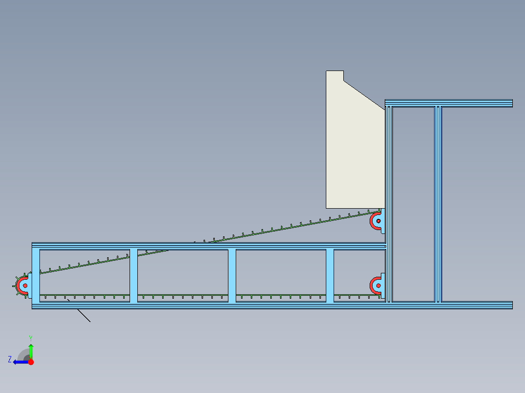 B3003730-吸管连续提升机右视图