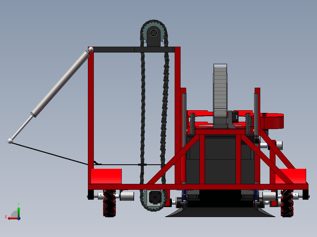 自动投环机器人后视图