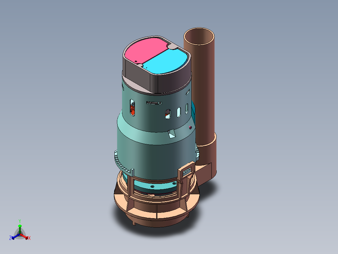 马桶排水阀--621693--10正等轴测图
