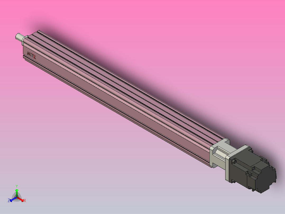 MTC32-450-P#-D-M200W MTC32电缸 200伺服电机直连主视图