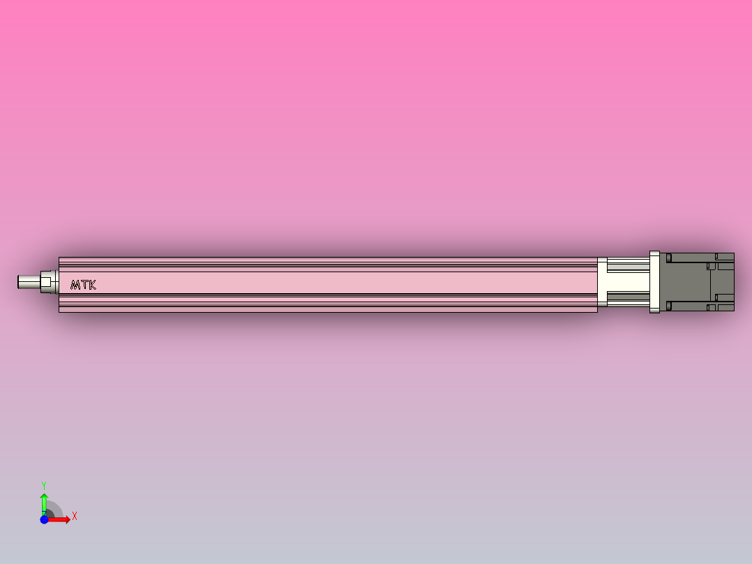 MTC32-450-P#-D-M200W MTC32电缸 200伺服电机直连前视图