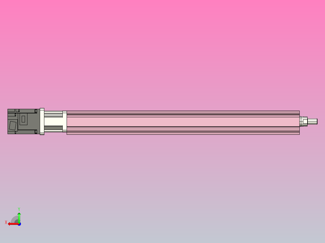 MTC32-450-P#-D-M200W MTC32电缸 200伺服电机直连后视图