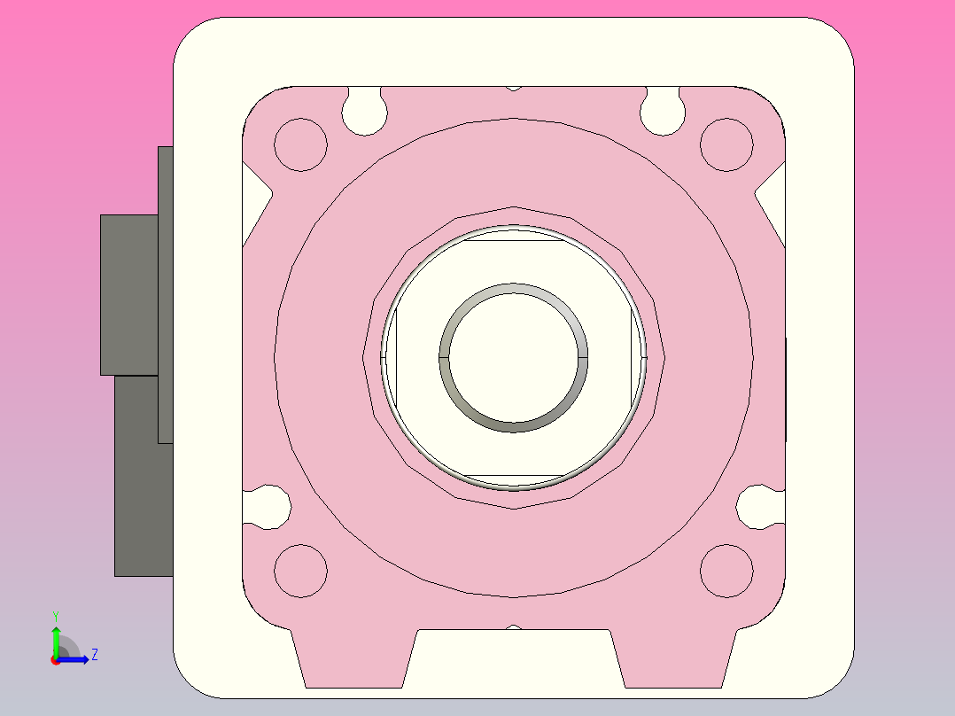 MTC32-450-P#-D-M200W MTC32电缸 200伺服电机直连左视图