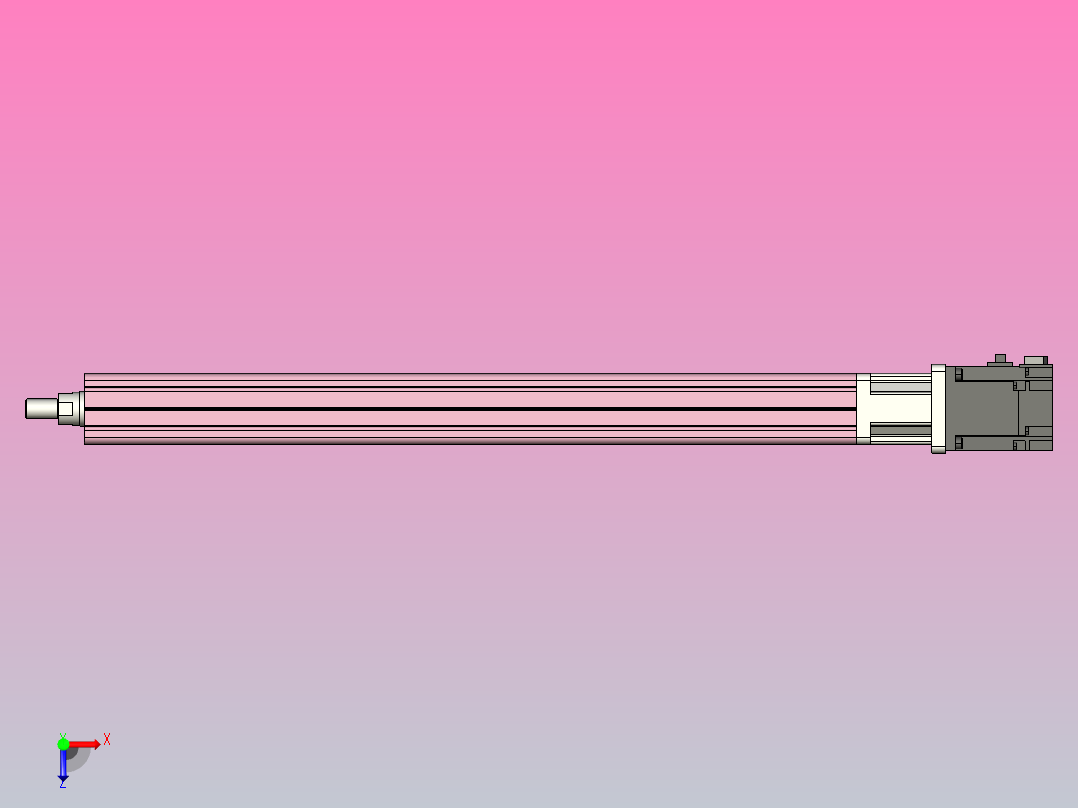 MTC32-450-P#-D-M200W MTC32电缸 200伺服电机直连俯视图