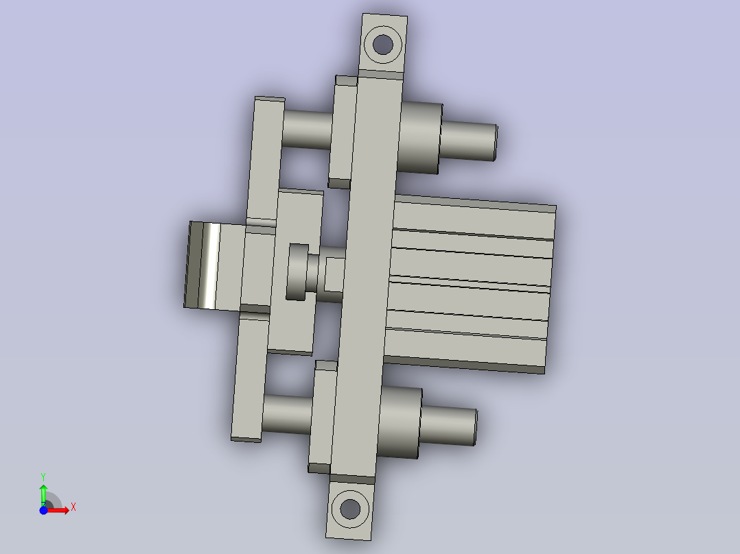 电池定位组前视图
