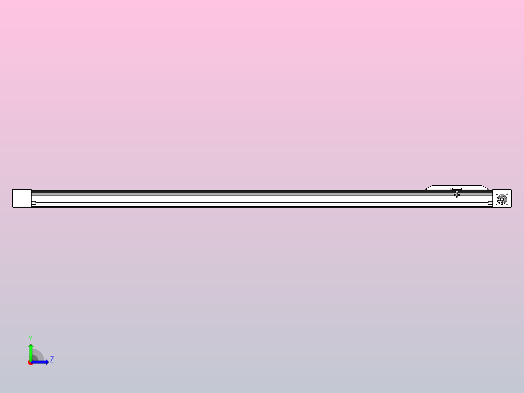 伺服电机集成皮带传动直线执行器TPA-OCB-80-140-L1850-DR-J60-N3左视图