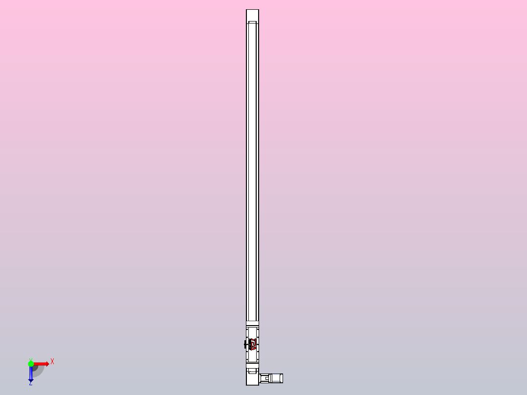 伺服电机集成皮带传动直线执行器TPA-OCB-80-140-L1850-DR-J60-N3俯视图