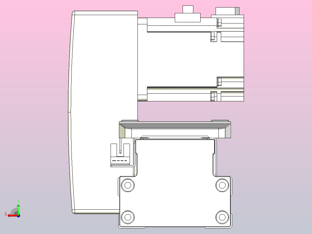 皮带直线轴双滑块型TPA-GCBS-80-P60-L525-RU-M20-N3后视图
