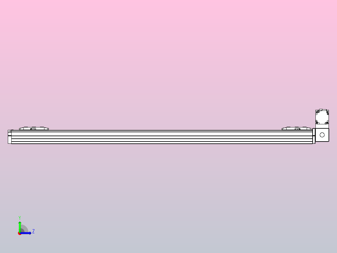 皮带直线轴双滑块型TPA-GCBS-80-P60-L525-RU-M20-N3左视图