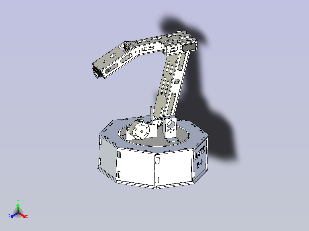 5轴机械臂3D模型主视图