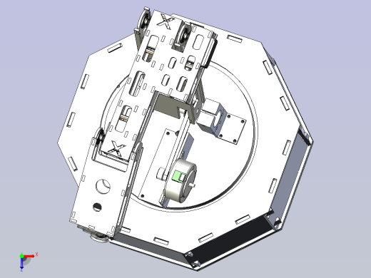 5轴机械臂3D模型俯视缩略图
