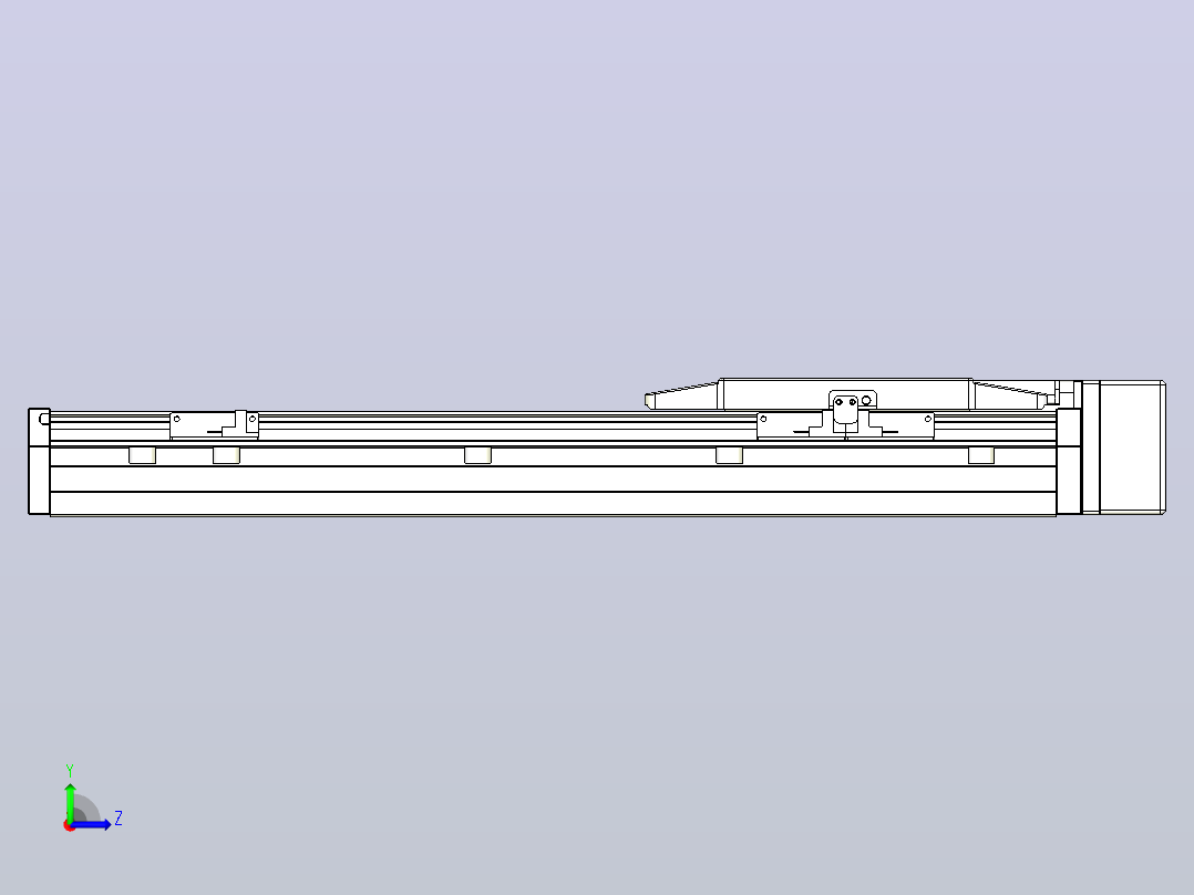 滚珠丝杠直线轴内置导轨TPA-GCR-150-2010C-L350-ML-M75-N3左视图