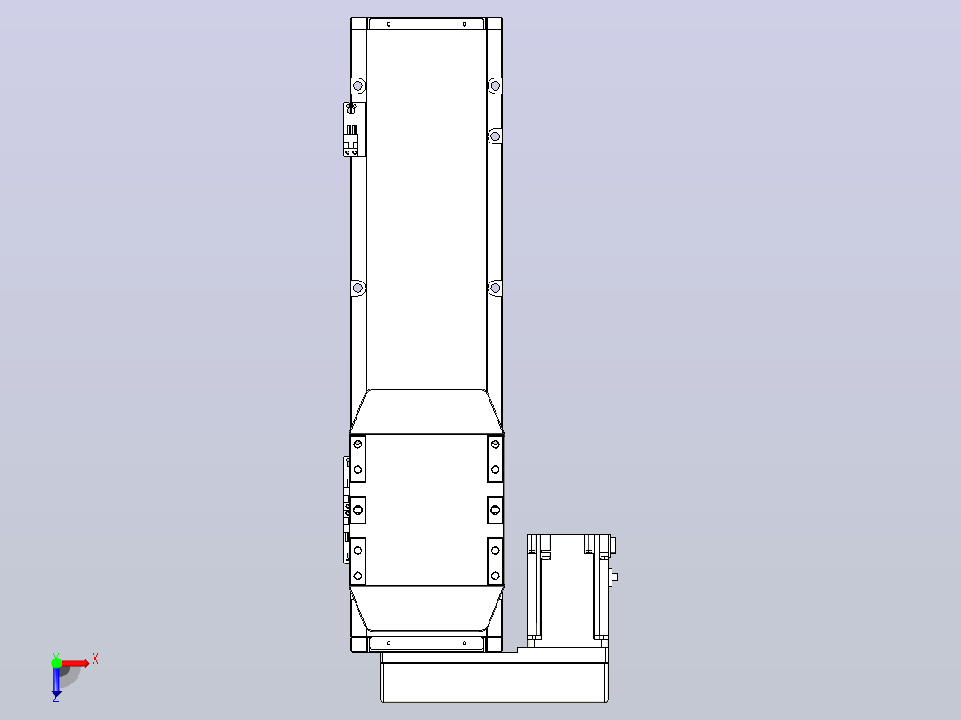 滚珠丝杠直线轴内置导轨TPA-GCR-150-2010C-L350-ML-M75-N3俯视图