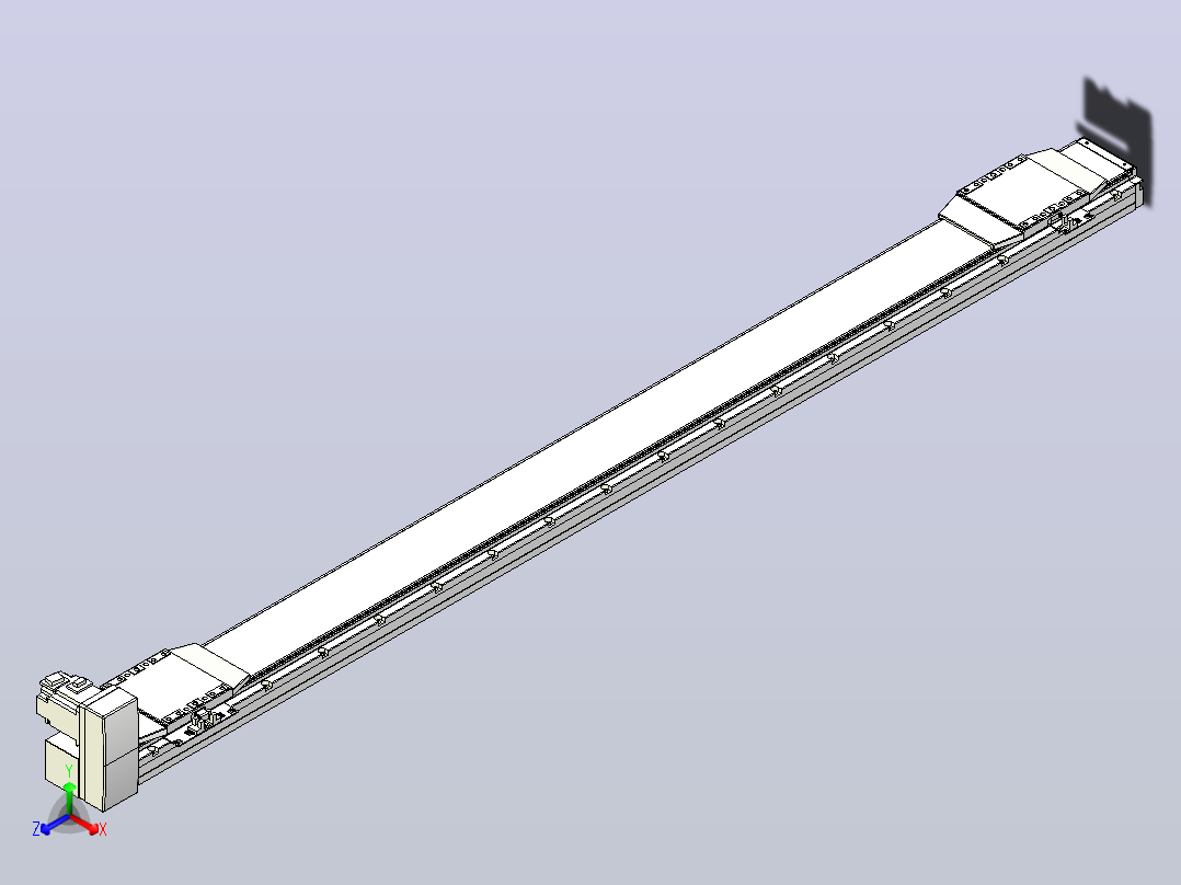 皮带直线轴双滑块型TPA-GCBS-120-P70-L650-RU-M20-N3主视图