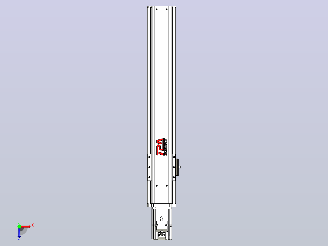 日规模组半封闭丝杆TPA-HNR-85S-1610C-L400-M-C-P20-N3俯视图