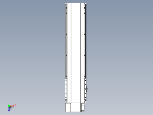皮带直线轴半封闭可选导轨TPA-HNB-202D-140-L600-LP-C-P75-N3俯视缩略图