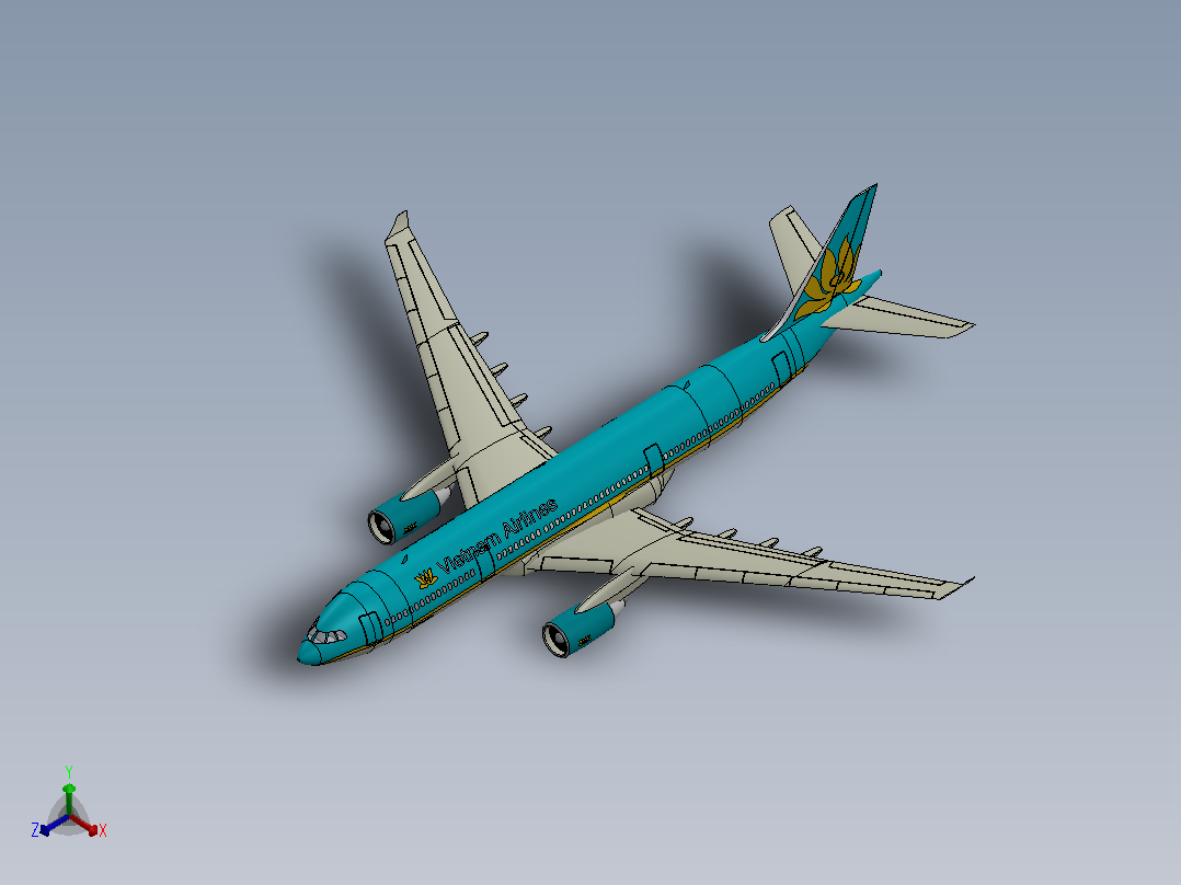 空中客车A330飞机主视图