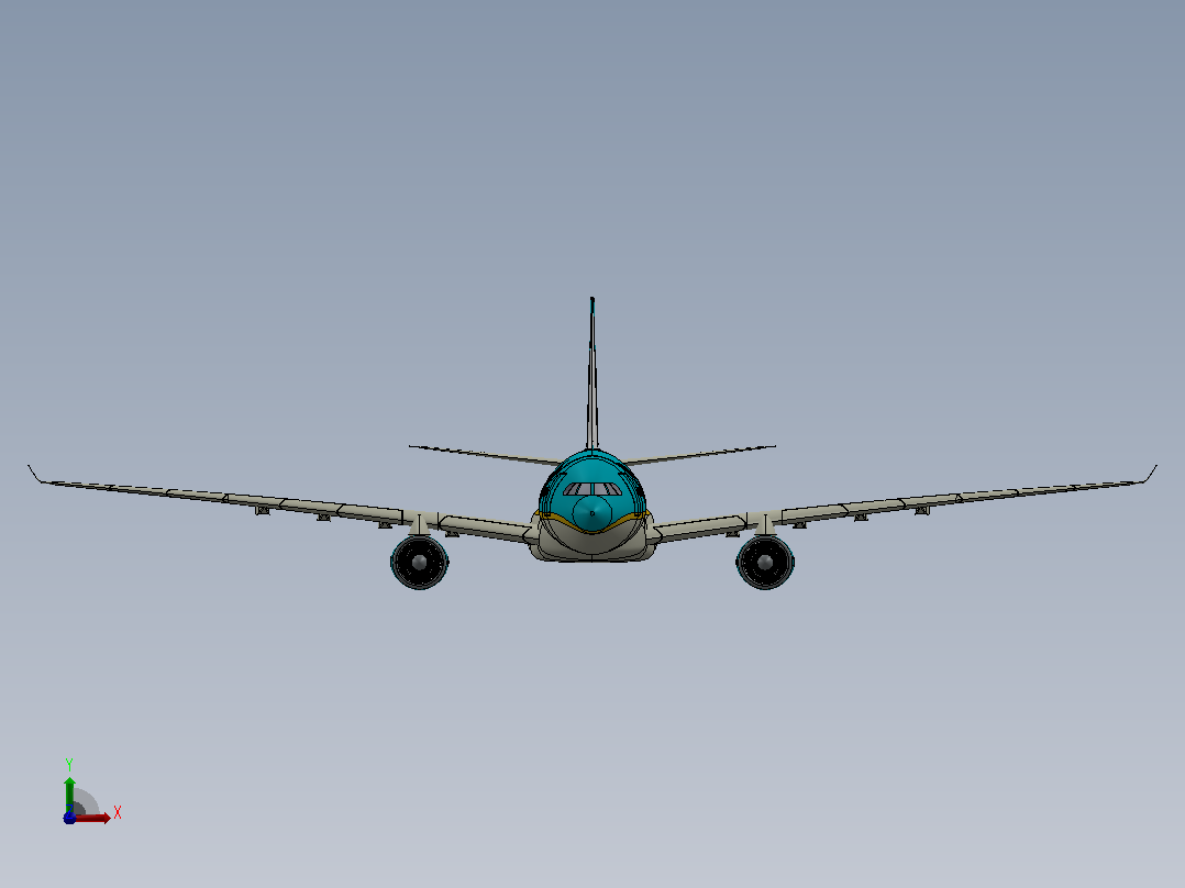 空中客车A330飞机前视图