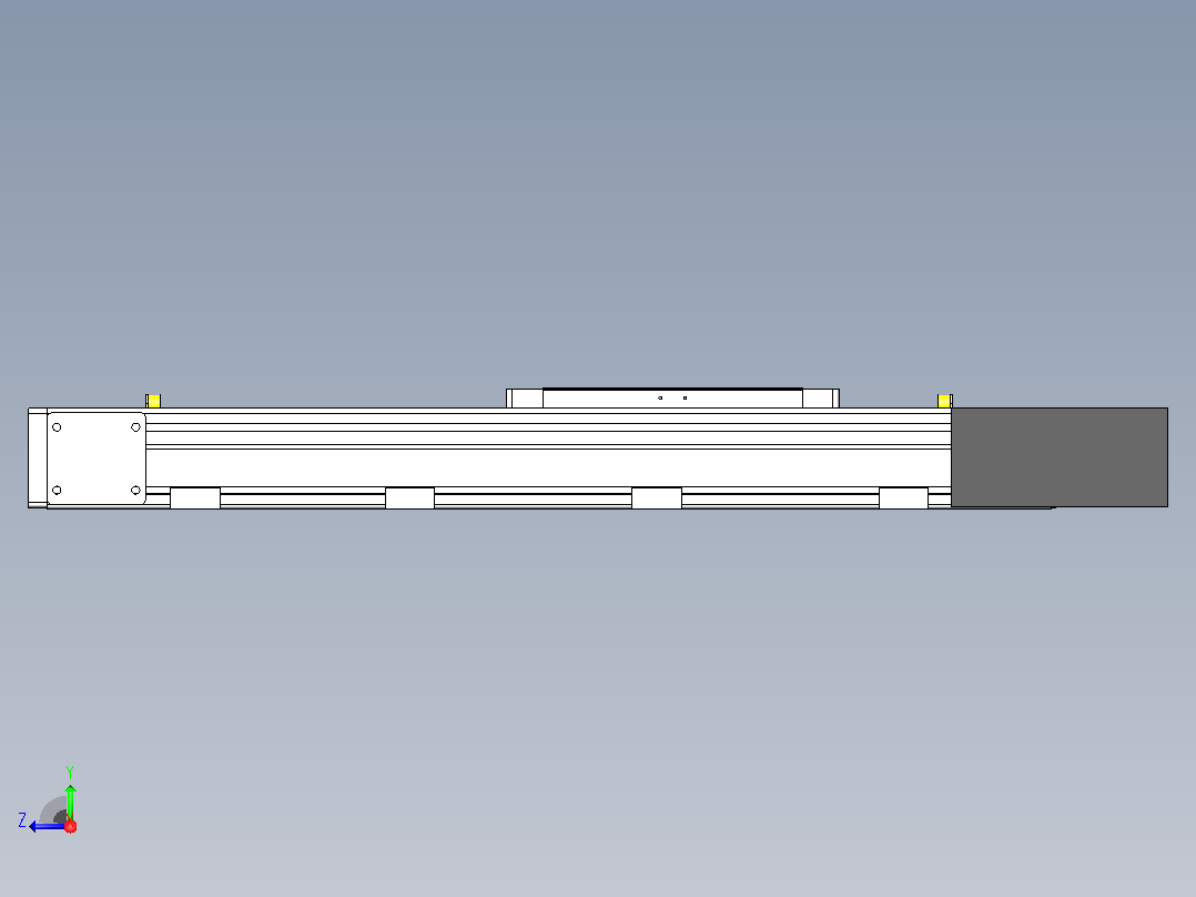DMEB80L-RBCR欧规同步带模组直线模组（电机右后折）[DMEB80L-L20S350-DT400-C2U-RBCR]右视图