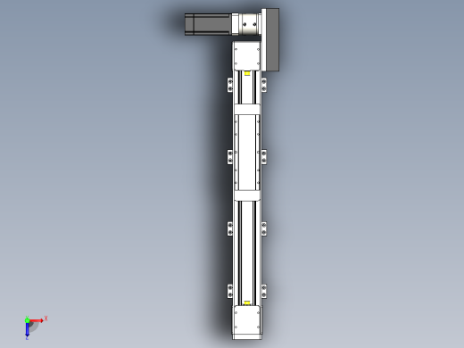 DMEB80L-RBCR欧规同步带模组直线模组（电机右后折）[DMEB80L-L20S350-DT400-C2U-RBCR]俯视缩略图