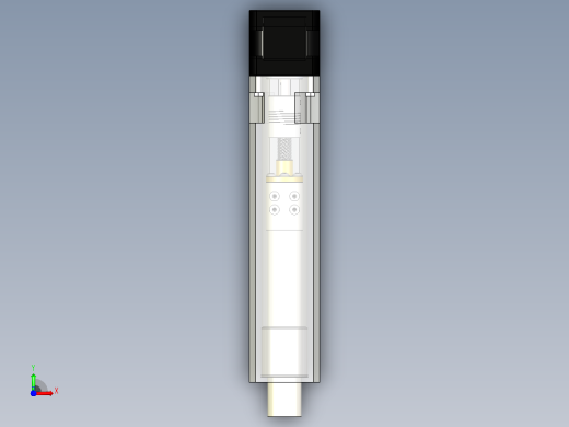 带Nema17、T8螺纹杆和MGN7C导轨的线性致动器前视缩略图