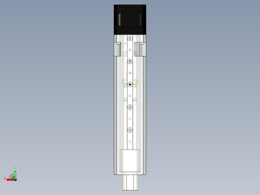 带Nema17、T8螺纹杆和MGN7C导轨的线性致动器后视缩略图