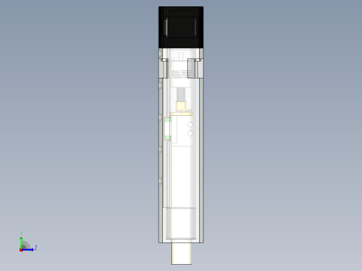 带Nema17、T8螺纹杆和MGN7C导轨的线性致动器左视缩略图