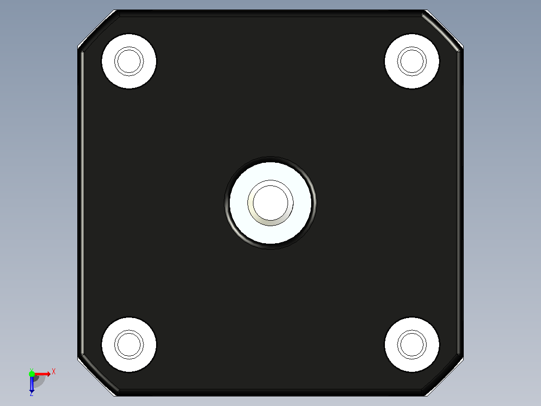 带Nema17、T8螺纹杆和MGN7C导轨的线性致动器俯视图