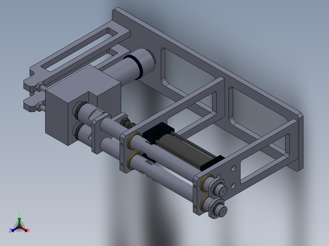 气控测气密性工装正等轴测图