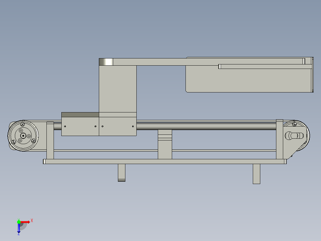 包装设备推料机构俯视图
