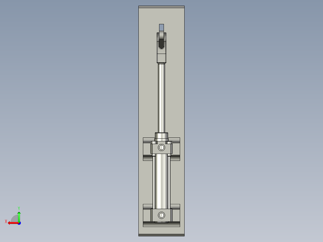冲压机3D模型后视图